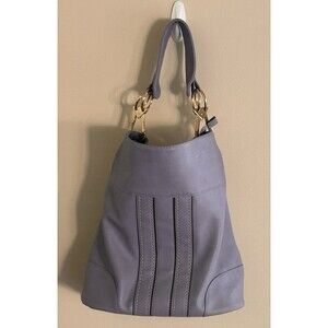 B.LUSH Vegan Leather Large 2 Compartment Purse Bag Dusty Soft Purple
